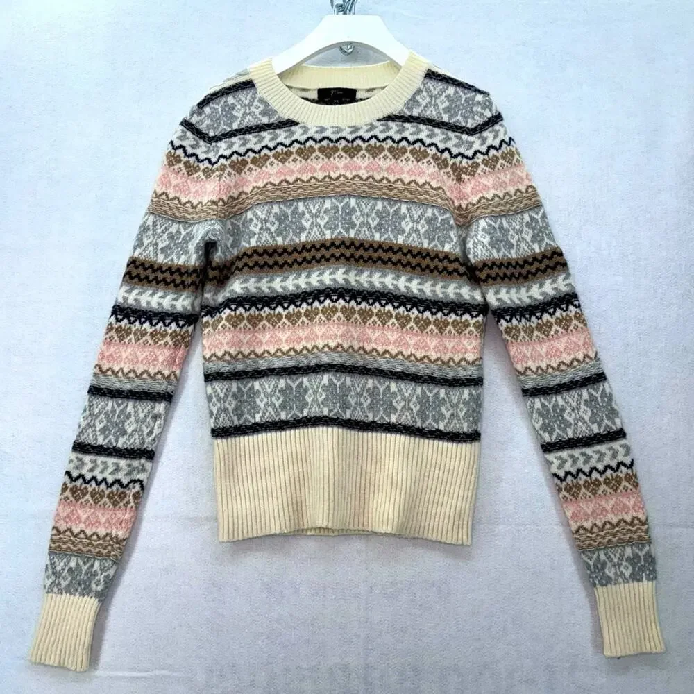 Women’s J Crew Lambs Wool Blend Crew Neck Sweater size XS